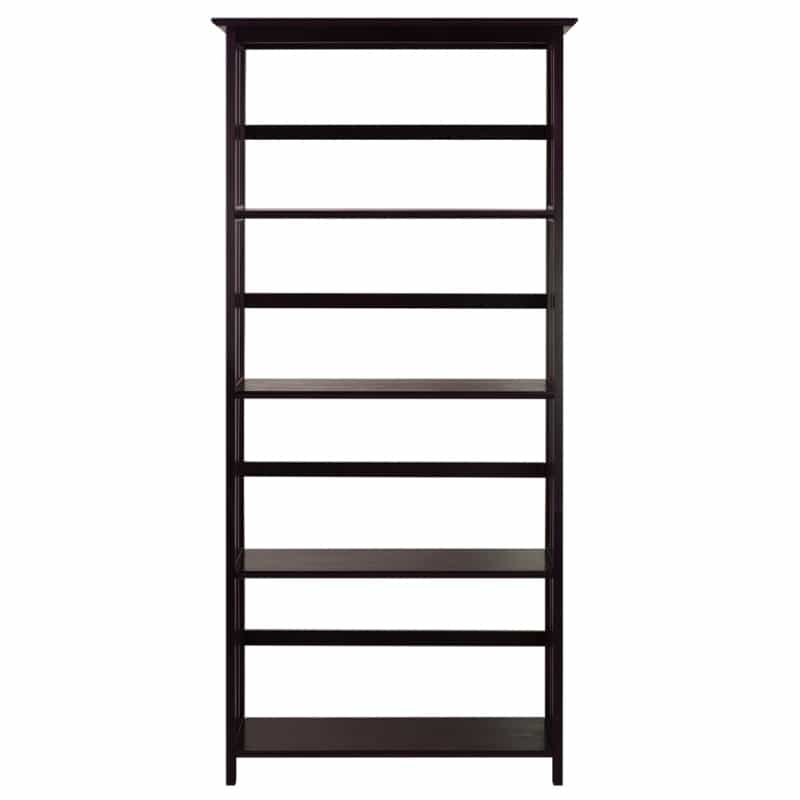 Mission Style 5-Shelf Bookcase-Espresso