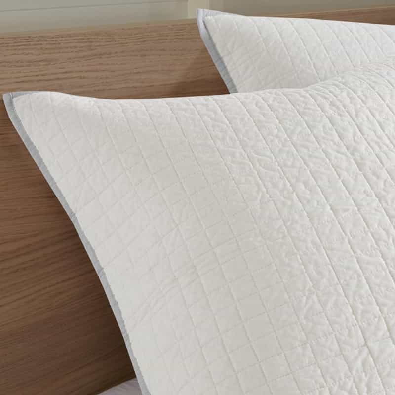 Cotton Jacquard Comforter Set With Euro Shams And Throw Pillows