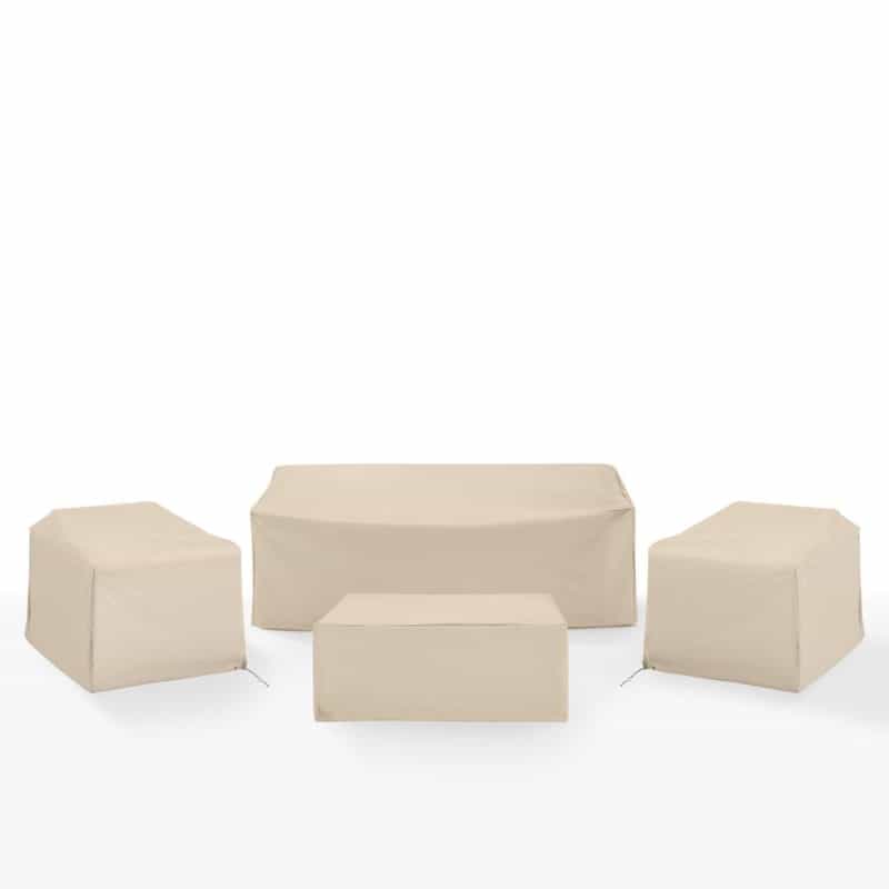 4Pc Outdoor Furniture Cover Set - 2 Chairs, 1 Sofa, & 1 Coffee Table