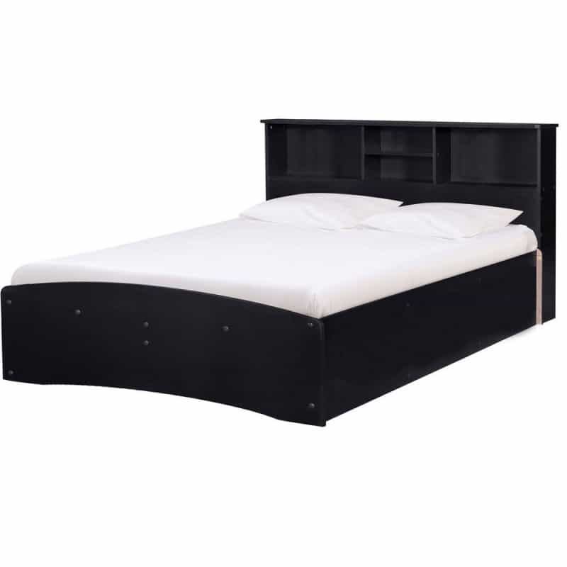 Better Home Products California Wooden Full Captains Bed In Black