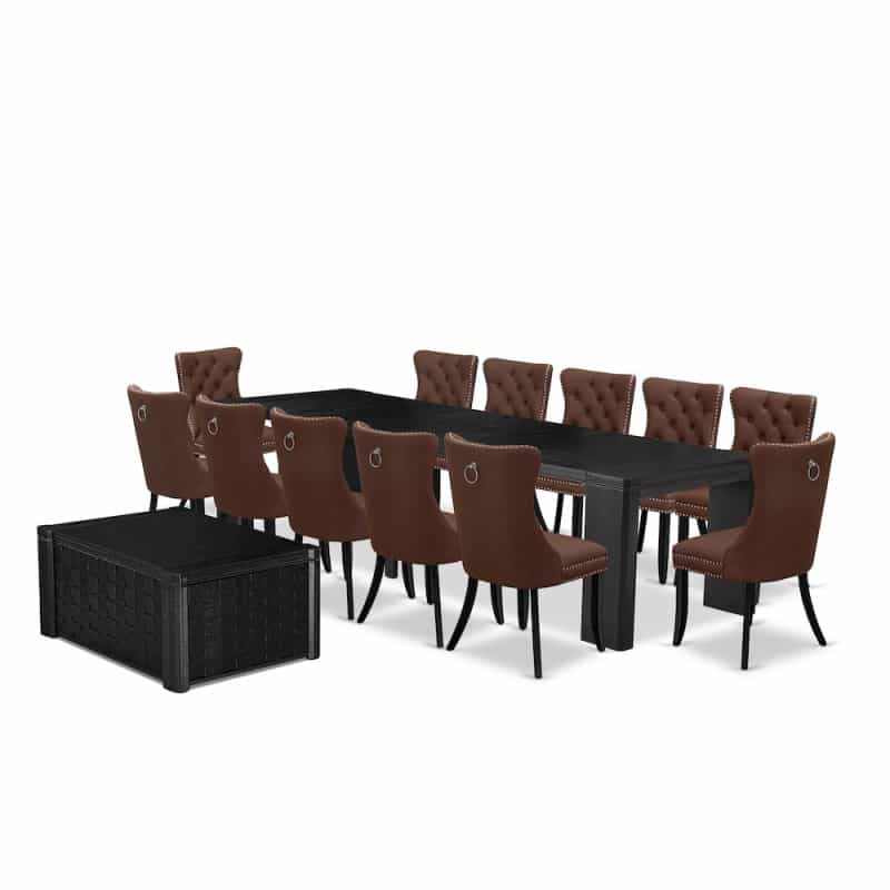 14-Piece Dining Room Table Set A Rectangular Kitchen Table With A Coffee Table