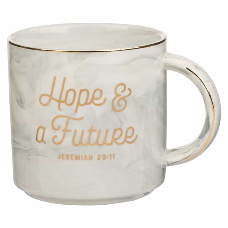 Mug Gray Marbled Hope & A Future Jer. 29:11