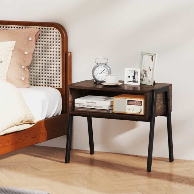 2 Pieces Stackable Night Stand Bedside End Table Set