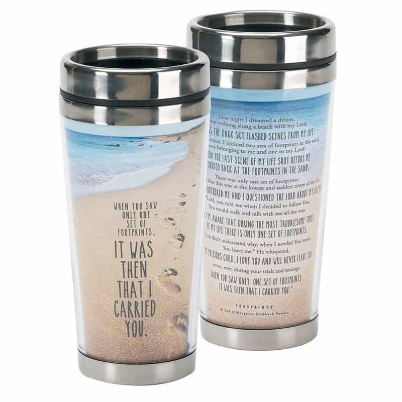 Travel Mug Footprints Stainless 16 Oz