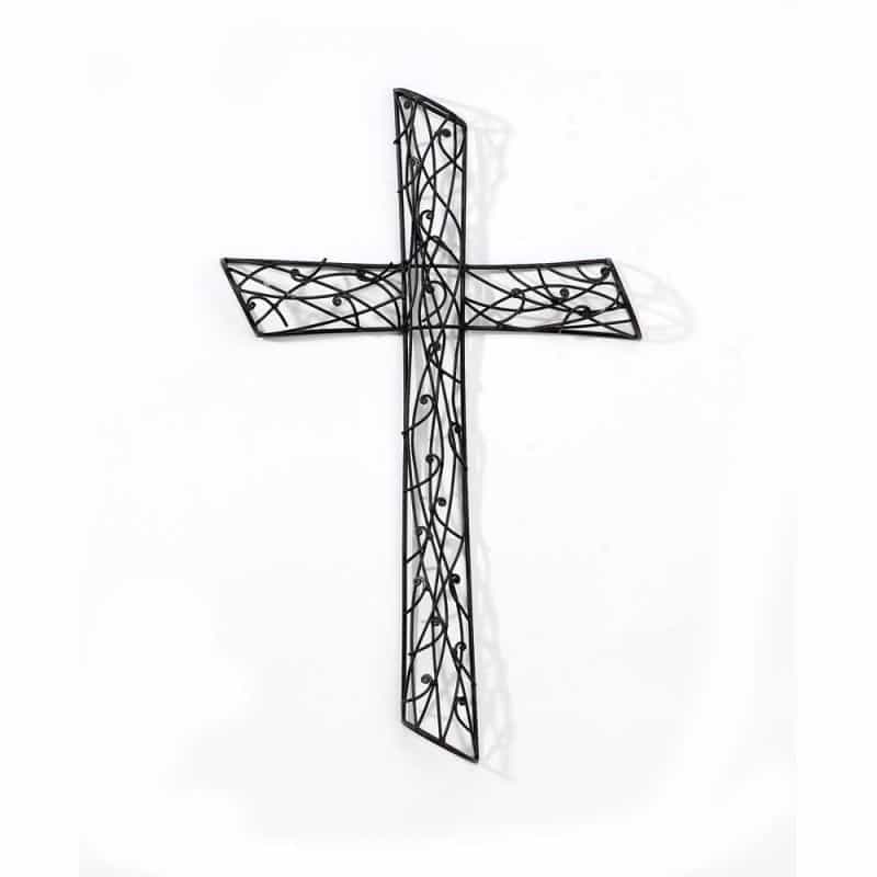 Sculpted Metal Wall Cross