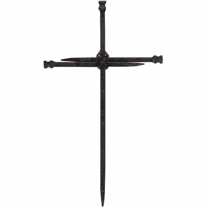 Tall Metal Nails Wall Cross