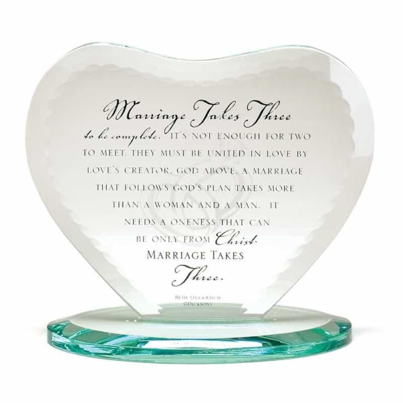 Marriage Takes Three Heart Plaque