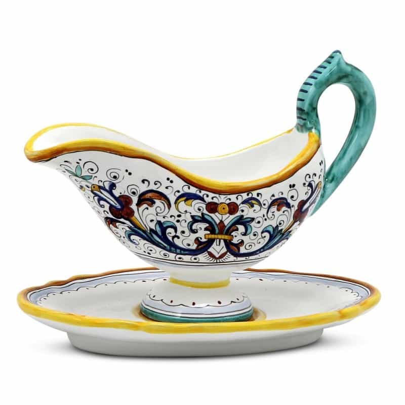 Ricco Deruta: Gravy Sauce Boat With Tray