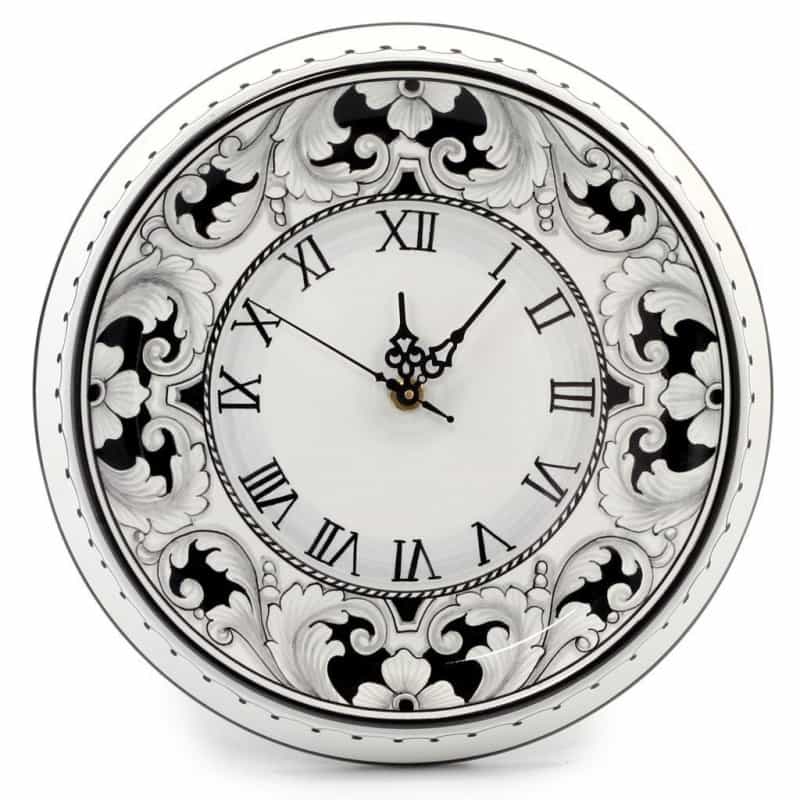 Deruta Vario Nero: Round Wall Clock