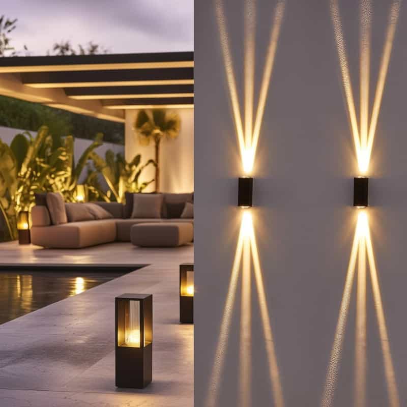 Led Waterproof Outdoor 3 Beams Wall Light