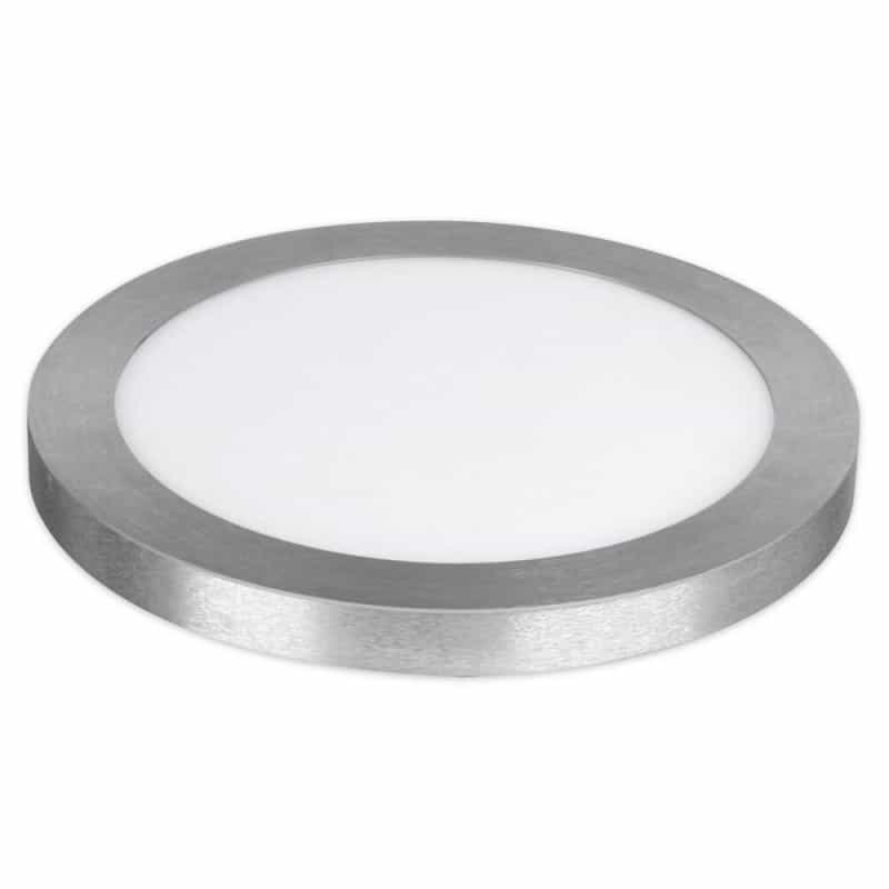 13 In. 15W Color Selectable Led Edge Lit Round Ceiling Fixture In Nickel