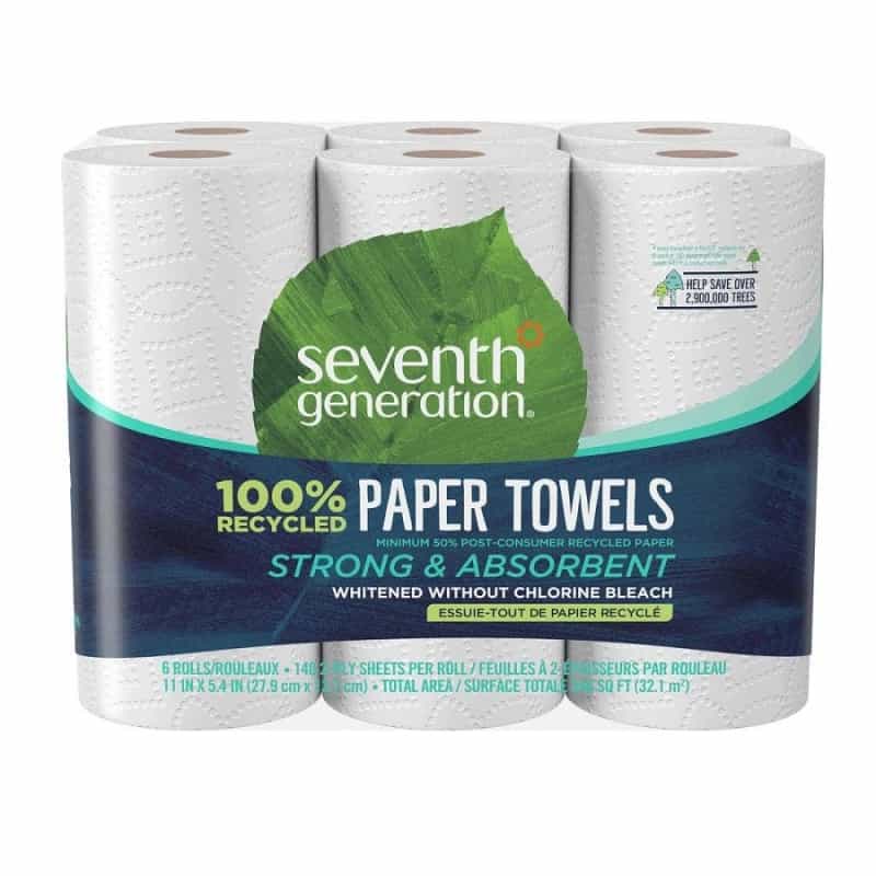 Seventh Generation 100% Recycled White Paper Towels 6 Count