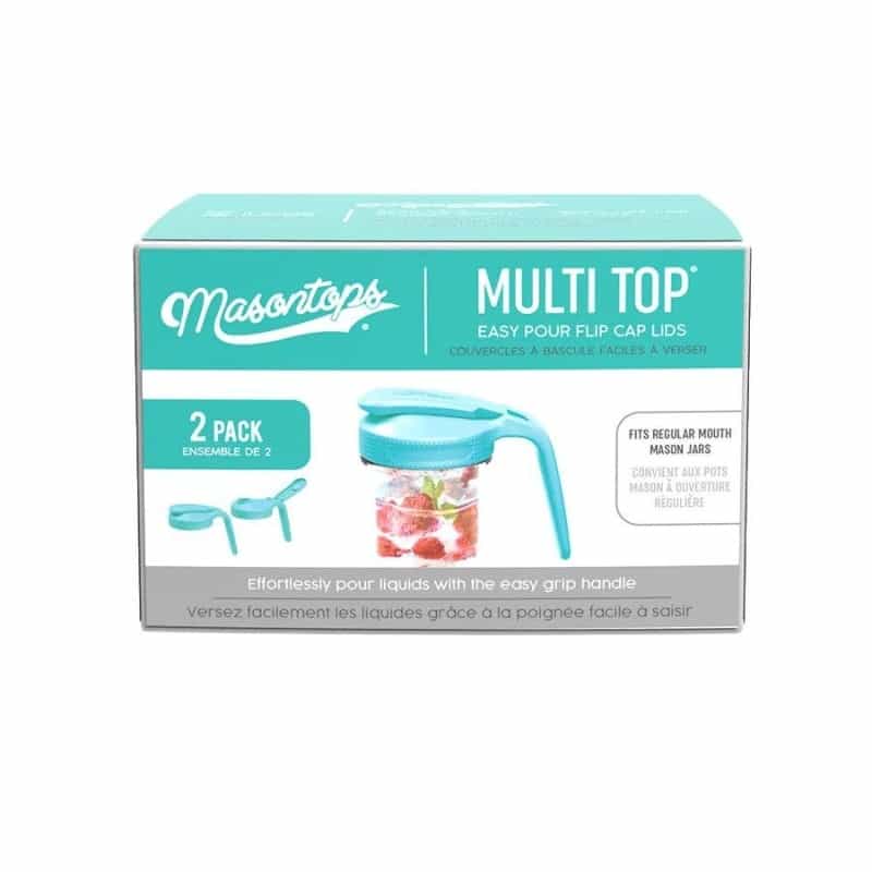 Masontops Regular Mouth Teal Multi-Top Pitcher Lid With Handle 2 Count