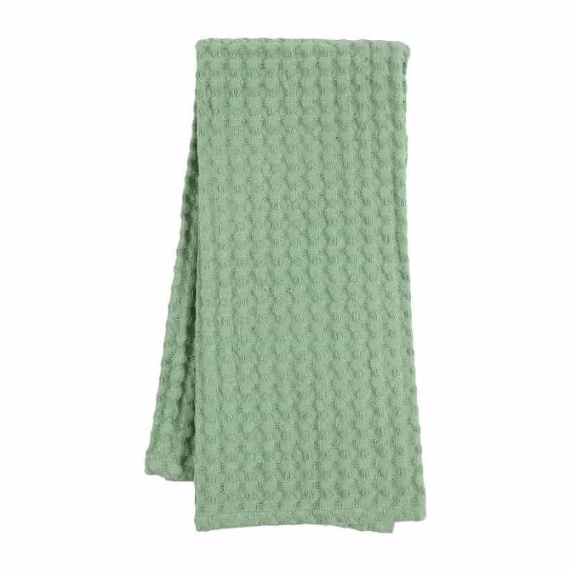 Mineral Green Jumbo Waffle Kitchen Towel 20" X 30"