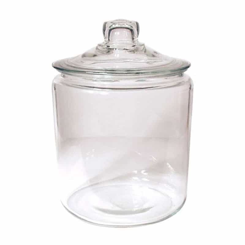 Round Tea Jar With Glass Lid 1 Gallon