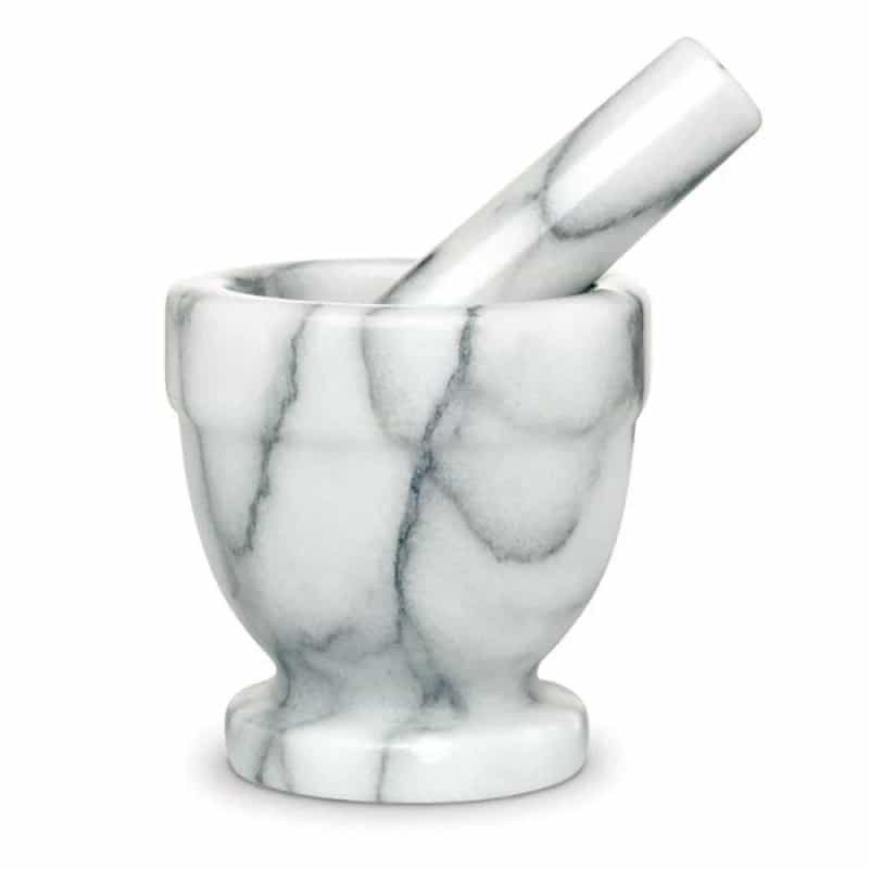 Harold Import Hic Marble Mortar And Pestle Spice Herb Grinder 4" X 4"