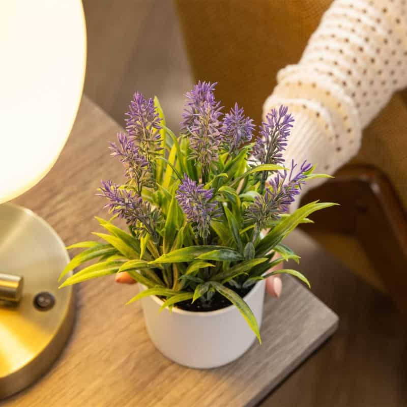Ferrisland Fake Plants 2 Pcs Artificial Lavender Plants For Home