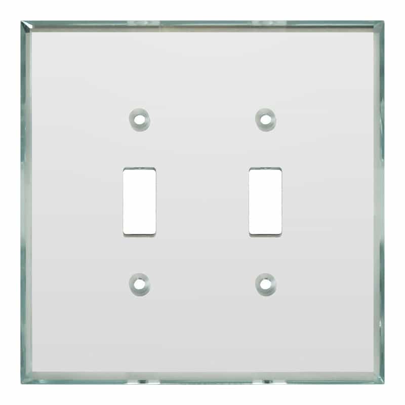 Glass Simple Double Toggle Switch Glassalike® Acrylic Mirror Plate