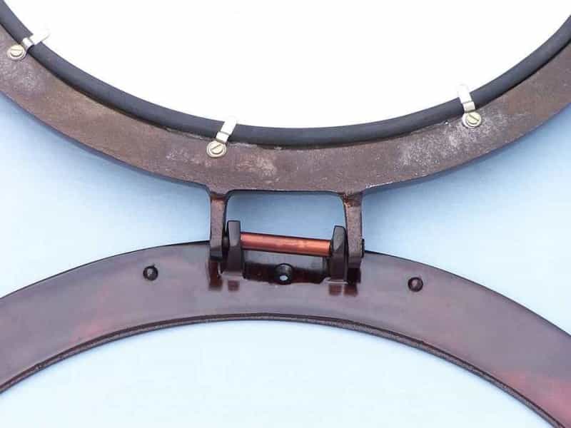 Deluxe Class Antique Copper Porthole Window 17"