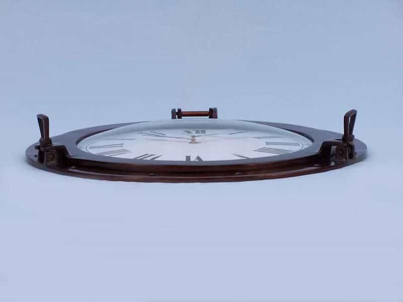 Antique Copper Decorative Ship Porthole Clock 24"
