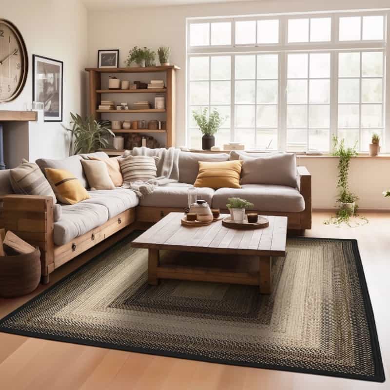 Black Mist Braided Area Rugs