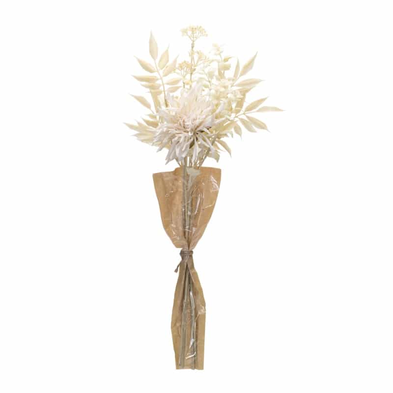 Bleached Chrysanthemum Bouquet (Set Of 2) 27”H Plastic