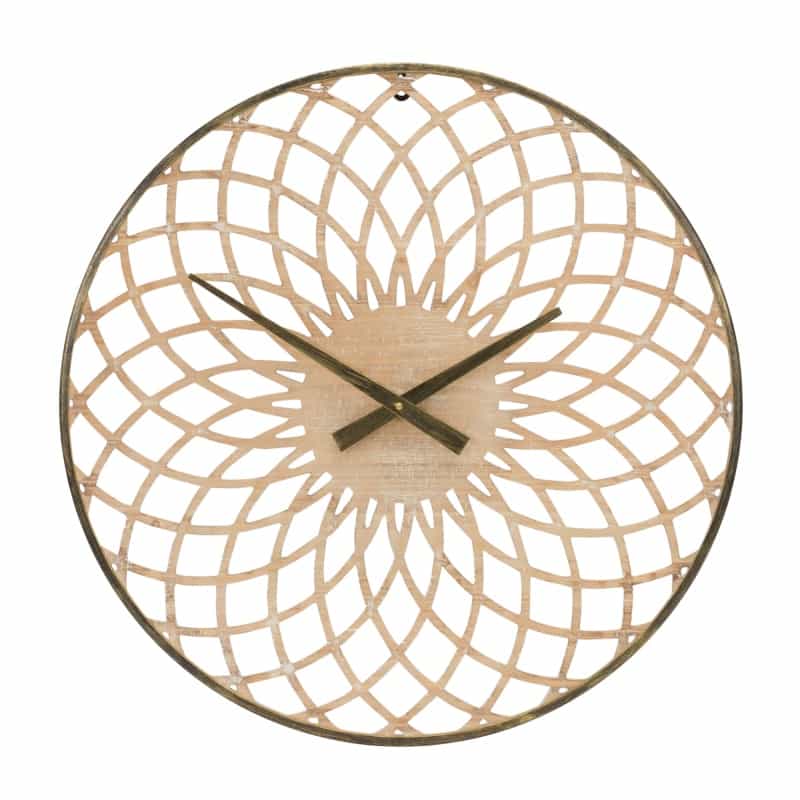 Wall Clock 23.75”D Mdf/Iron