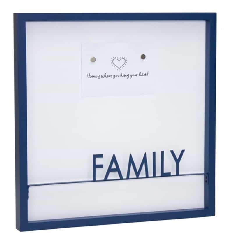 Family Memo Board 15.75”Sq Mdf/Iron