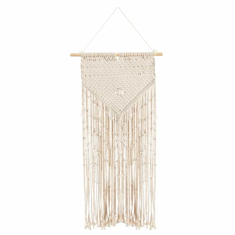 34” X 18” Hand Crafted Boho Macrame Wall Hanging Decor