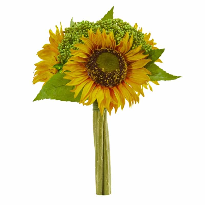 12” Sunflower Bundle Artificial Flower (Set Of 3)