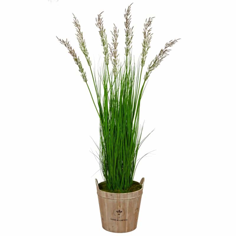 64” Wheat Grass Artificial Plant In Farmhouse Planter