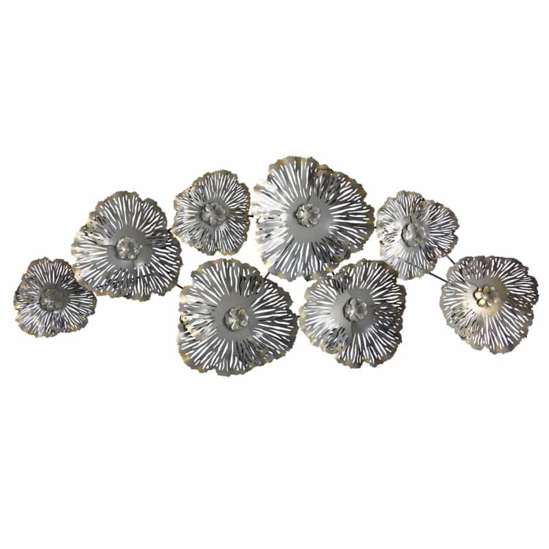 5’ X 2’ Floating Metal Floral Wall Art Decor