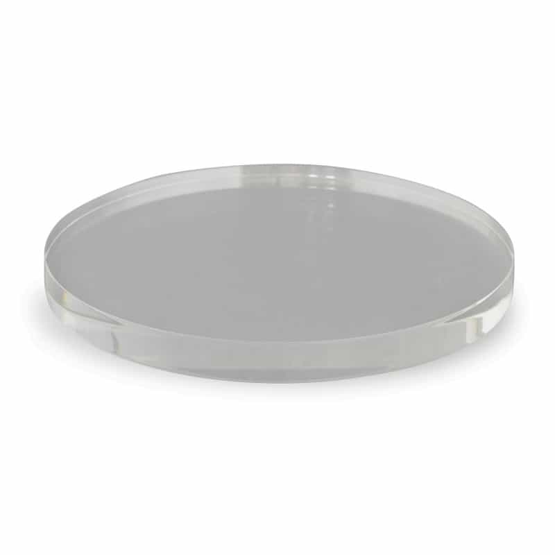 Clear Lucite Round Stand 11"D (Set Of 2)