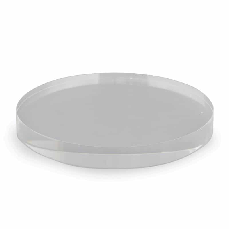 Clear Lucite Round Stand 8"D (Set Of 2)