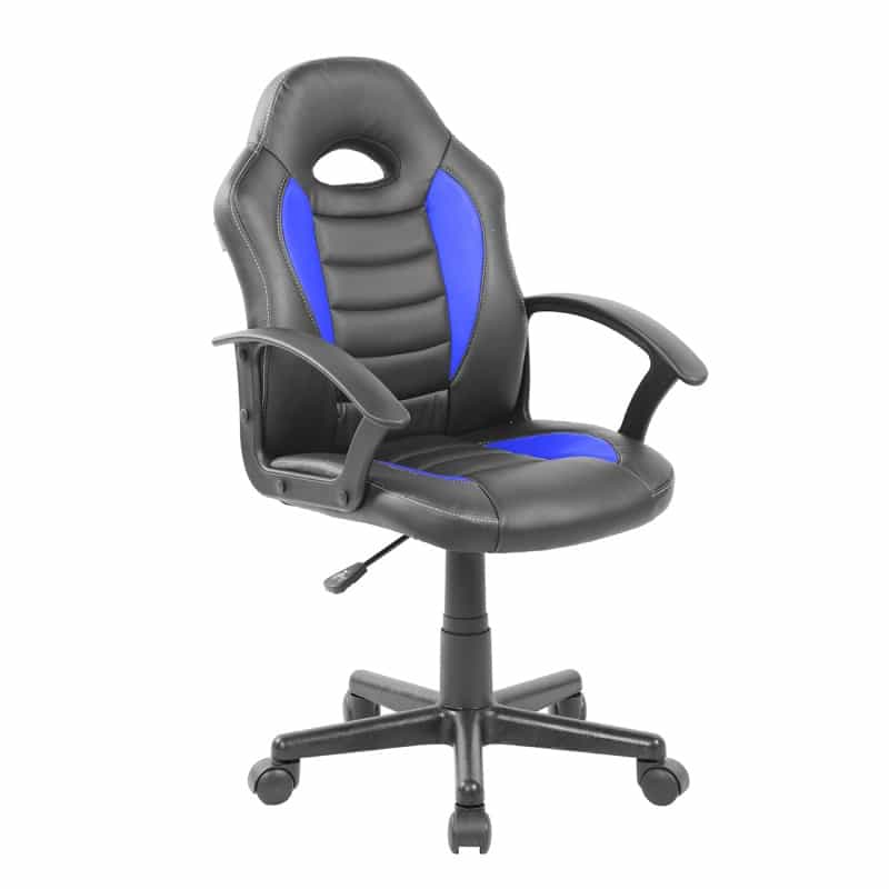 Techni Mobili Kid's Gaming And Student Racer Chair With Wheels, Blue