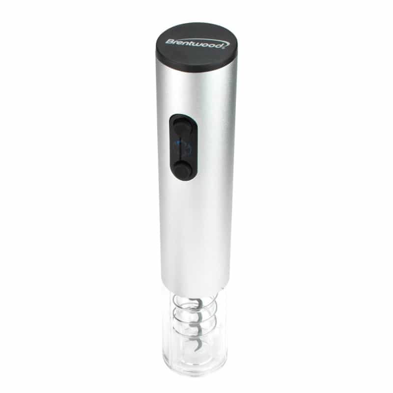 Brentwood Portable Electric Wine Bottle Opener In Silver