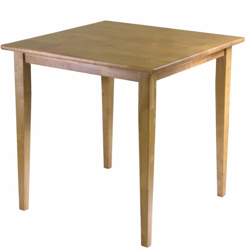 Solid Wood Shaker Style Square Dining Table In Light Oak Finish