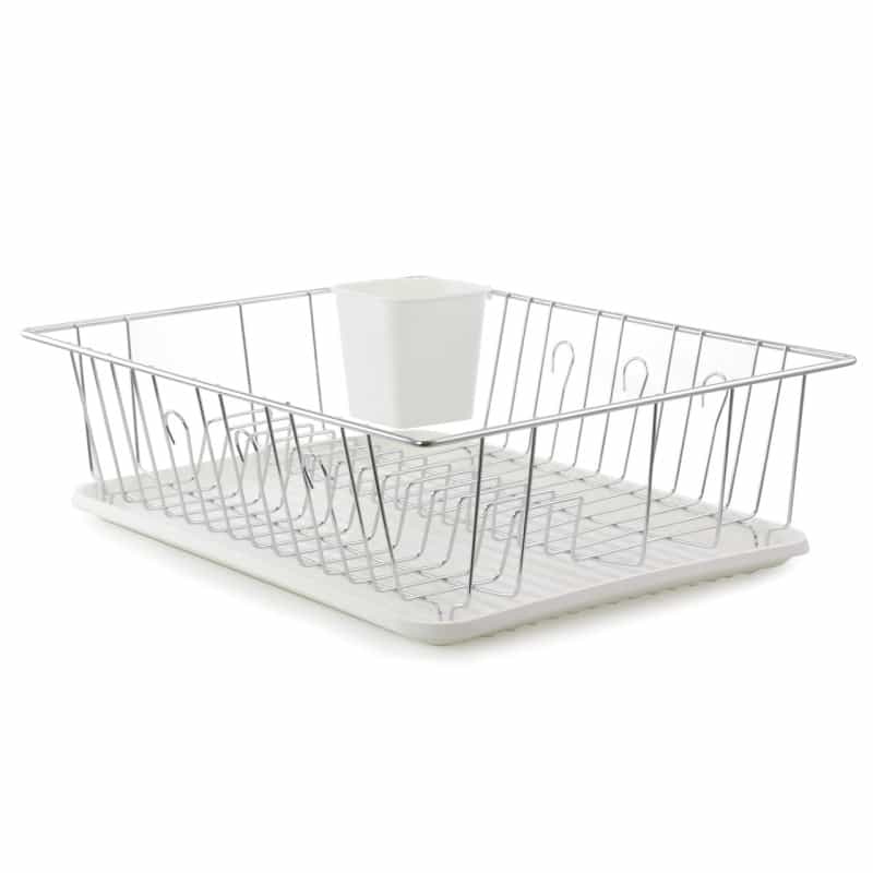 Better Chef 16-Inch Dish Rack In White With Cutlery Holder