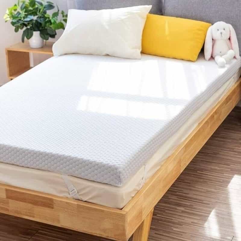 Twin Xl 3-Inch Memory Foam Mattress Topper With Removeable Baffle Box Cover