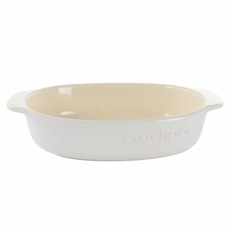 Crock Pot Artisan 2.5 Quart Oval Stoneware Casserole In White
