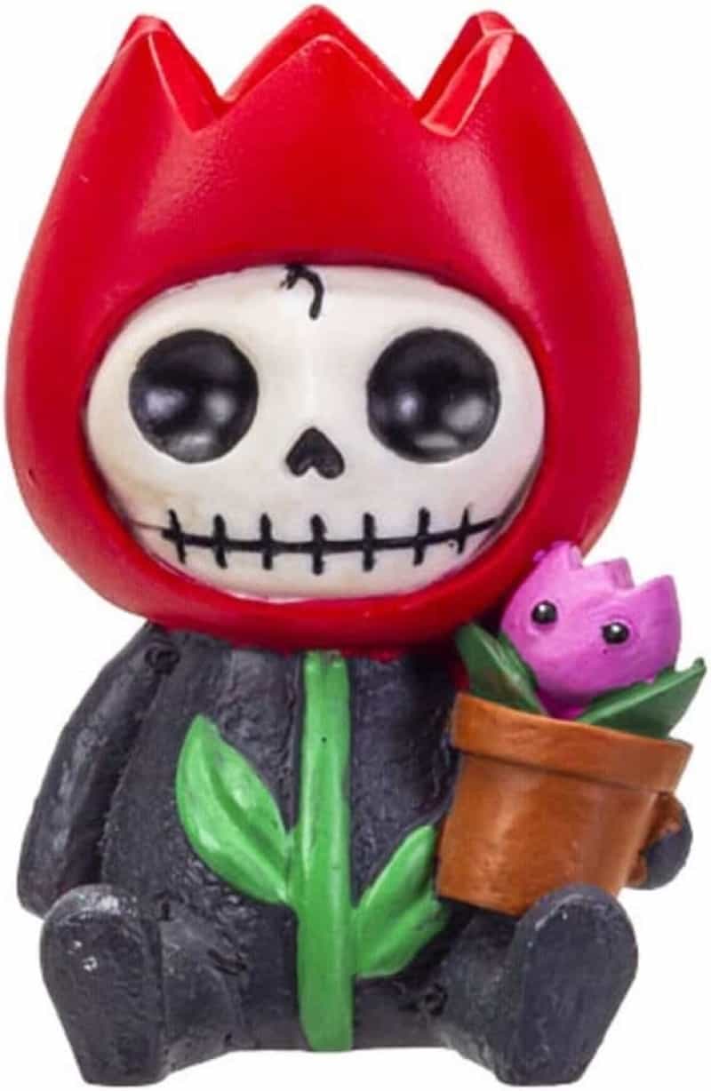 Tully Skeleton In Flower Costume Figurine