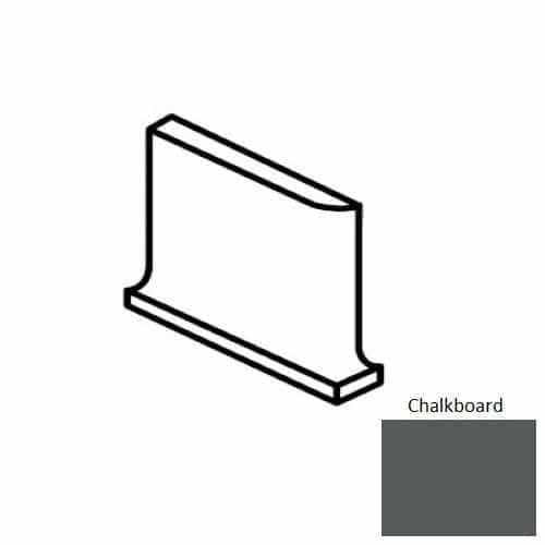 Color Wheel Classic Chalkboard Ceramic Wall Trim - 6" X 6" Flat Top Cove Base Corner Left