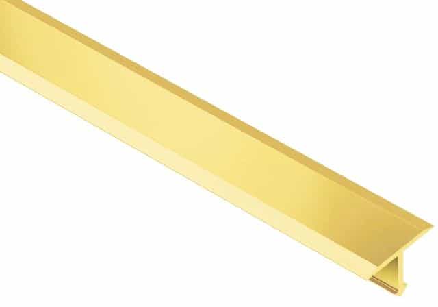 Reno T Shaped Metal Tile Edging Trim - Solid Brass