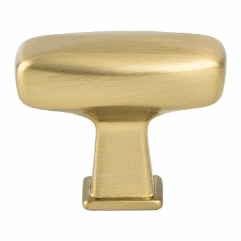 Berenson Subtle Surge Zinc Cabinet Knob - Modern Brushed Gold - 1 9/16" Length