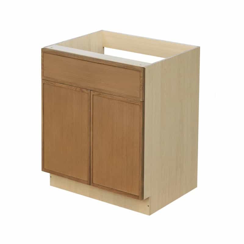 Shady Ickl.Sb30 Oak Slim Shaker Wood Kitchen Base Cabinet - 30" X 24" X 34 1/2" (Assembly Required) - Oak