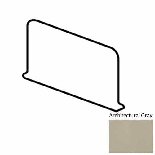 Color Wheel Classic Architectural Gray Ceramic Wall Trim - 4 1/4" X 6" Sanitary Cove Base Corner Left