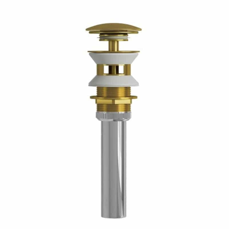 Bathroom Sink Pop Up With Overflow - Gold - 9"