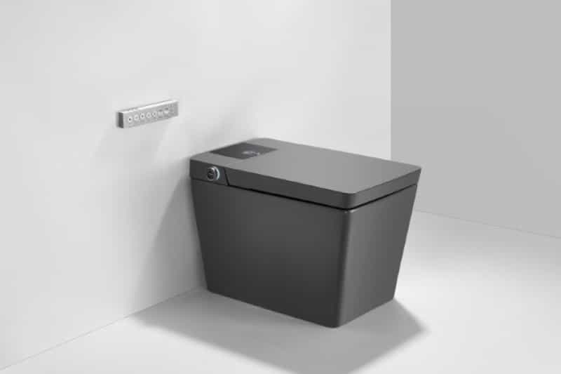 T2005mg Luxury Matte Gray Tankless Smart 1.28 Gpf Rectangle Toilet - 12"(Seat Included) - Gray