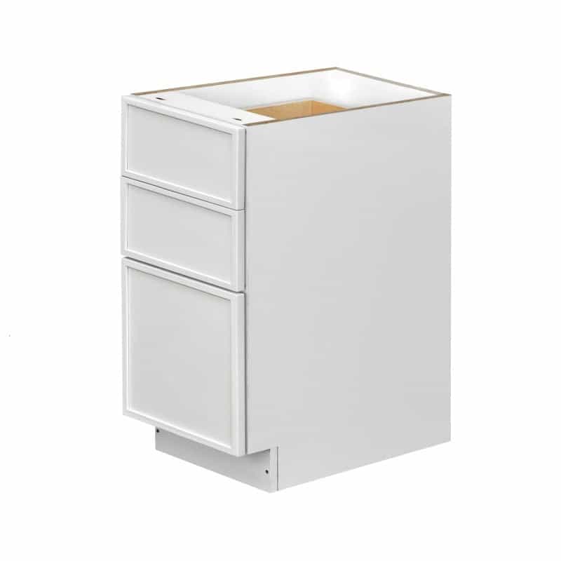 Shady White Slim Shaker Wood Kitchen Drawer Base Cabinet - 15" X 21" X 34 1/2" (Assembly Required) - White