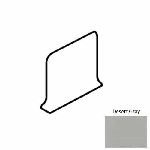 Color Wheel Classic Desert Gray Ceramic Wall Trim - 6" X 6" Sanitary Cove Base Corner Right